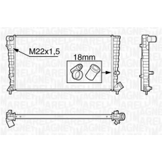 350213118400 MAGNETI MARELLI Радиатор, охлаждение двигателя