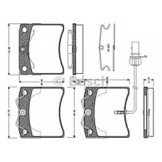 0 986 TB2 210 BOSCH Комплект тормозных колодок, дисковый тормоз