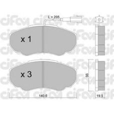 822-325-0 CIFAM Комплект тормозных колодок, дисковый тормоз