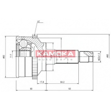 6598 KAMOKA Шарнирный комплект, приводной вал