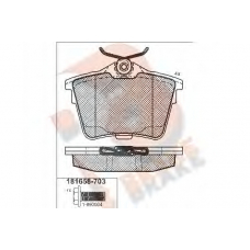 RB1658-703 R BRAKE Комплект тормозных колодок, дисковый тормоз