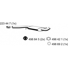 204026 ERNST Средний глушитель выхлопных газов