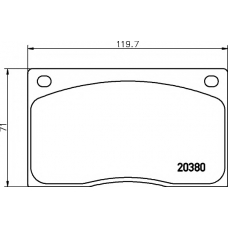 8DB 355 009-611 HELLA PAGID Комплект тормозных колодок, дисковый тормоз