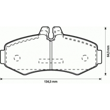 571946B BENDIX Комплект тормозных колодок, дисковый тормоз