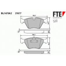 BL1470A2 FTE Комплект тормозных колодок, дисковый тормоз