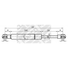 91405 MAPCO Газовая пружина, крышка багажник