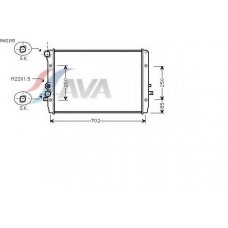 VW2193 AVA Радиатор, охлаждение двигателя