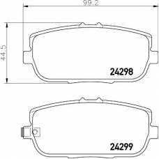 8DB 355 006-781 HELLA Комплект тормозных колодок, дисковый тормоз