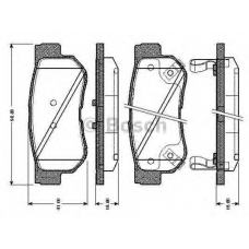 0 986 TB2 804 BOSCH Комплект тормозных колодок, дисковый тормоз