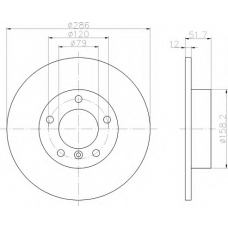 8DD 355 102-561 HELLA Тормозной диск