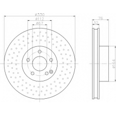 8DD 355 106-841 HELLA Тормозной диск