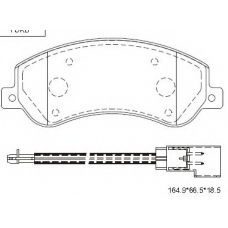 KD6788 ASIMCO Комплект тормозных колодок, дисковый тормоз