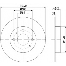 8DD 355 103-331 HELLA PAGID Тормозной диск