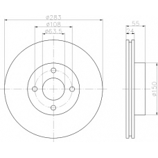 MDC638 MINTEX Тормозной диск