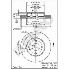 BS 8258 BRECO Тормозной диск