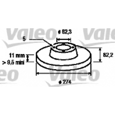 186718 VALEO Тормозной диск