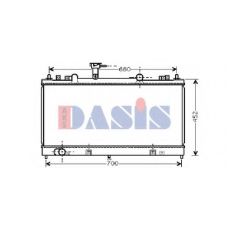 110032N AKS DASIS Радиатор, охлаждение двигателя