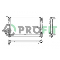 PR 9539A1 PROFIT Радиатор, охлаждение двигателя