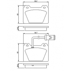 0 986 424 095 BOSCH Комплект тормозных колодок, дисковый тормоз