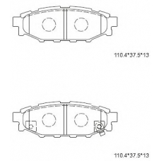 KD3722 ASIMCO Комплект тормозных колодок, дисковый тормоз