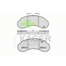 35-0315 KAGER Комплект тормозных колодок, дисковый тормоз