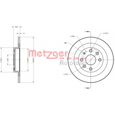 6110211 METZGER Тормозной диск