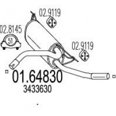 01.64830 MTS Глушитель выхлопных газов конечный