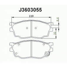 J3603055 NIPPARTS Комплект тормозных колодок, дисковый тормоз