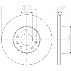 8DD 355 116-161 HELLA PAGID Тормозной диск