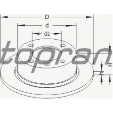 721 187 TOPRAN Тормозной диск