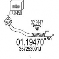 01.19470 MTS Труба выхлопного газа