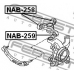 NAB-258 FEBEST Втулка, рычаг колесной подвески
