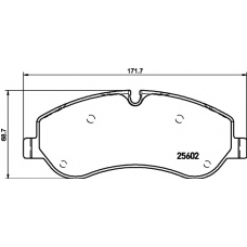 T2269 PAGID Комплект тормозных колодок, дисковый тормоз