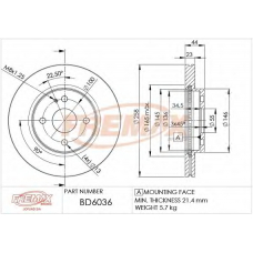 BD-6036 FREMAX Тормозной диск