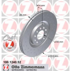 100.1240.52 ZIMMERMANN Тормозной диск