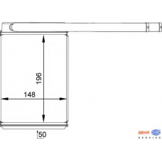 8FH 351 313-461 HELLA Теплообменник, отопление салона