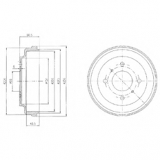BF481 DELPHI Тормозной барабан