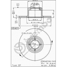 08.4370.10 BREMBO Тормозной диск