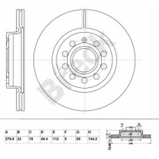 BR 344 VA100 BRECK Тормозной диск
