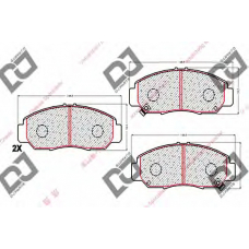 BP1761 DJ PARTS Комплект тормозных колодок, дисковый тормоз