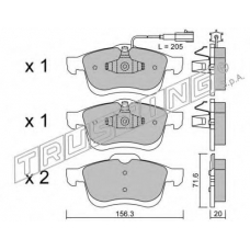 840.0 TRUSTING Комплект тормозных колодок, дисковый тормоз