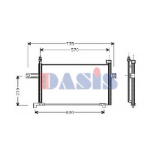 072140N AKS DASIS Конденсатор, кондиционер