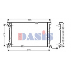 150054N AKS DASIS Радиатор, охлаждение двигателя