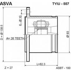 TYIU-557 ASVA Шарнирный комплект, приводной вал