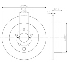 8DD 355 120-341 HELLA PAGID Тормозной диск