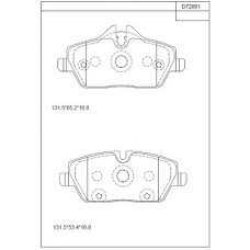 KD72801 ASIMCO Комплект тормозных колодок, дисковый тормоз