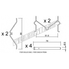 KIT.057 TRUSTING Комплектующие, колодки дискового тормоза