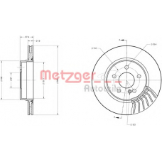 6110656 METZGER Тормозной диск