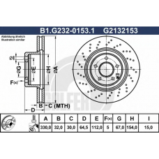 B1.G232-0153.1 GALFER Тормозной диск