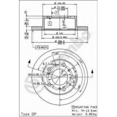 BS 7322 BRECO Тормозной диск